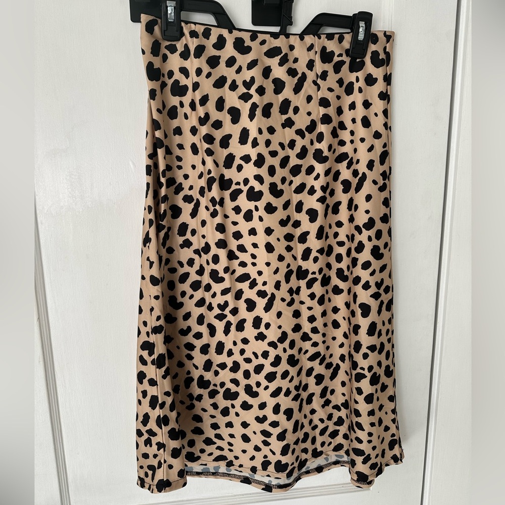 Cheetah Print Midi Skirt